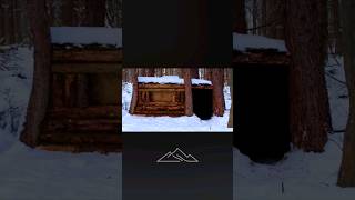 Man builds Warm Winter Survival Shelter in Heavy Snow with Wooden Log🪵 | Pt-5