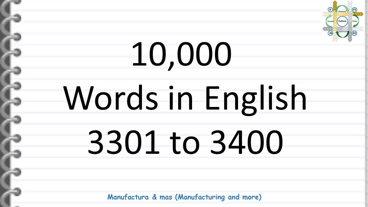 34 10,000 words used in English 3301 to 3400 - YouTube