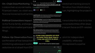 🧐👉 Trump-Linked World Liberty Sells 4,870 ETH—What This $10.61M Move Reveals #QixNewsCrypto