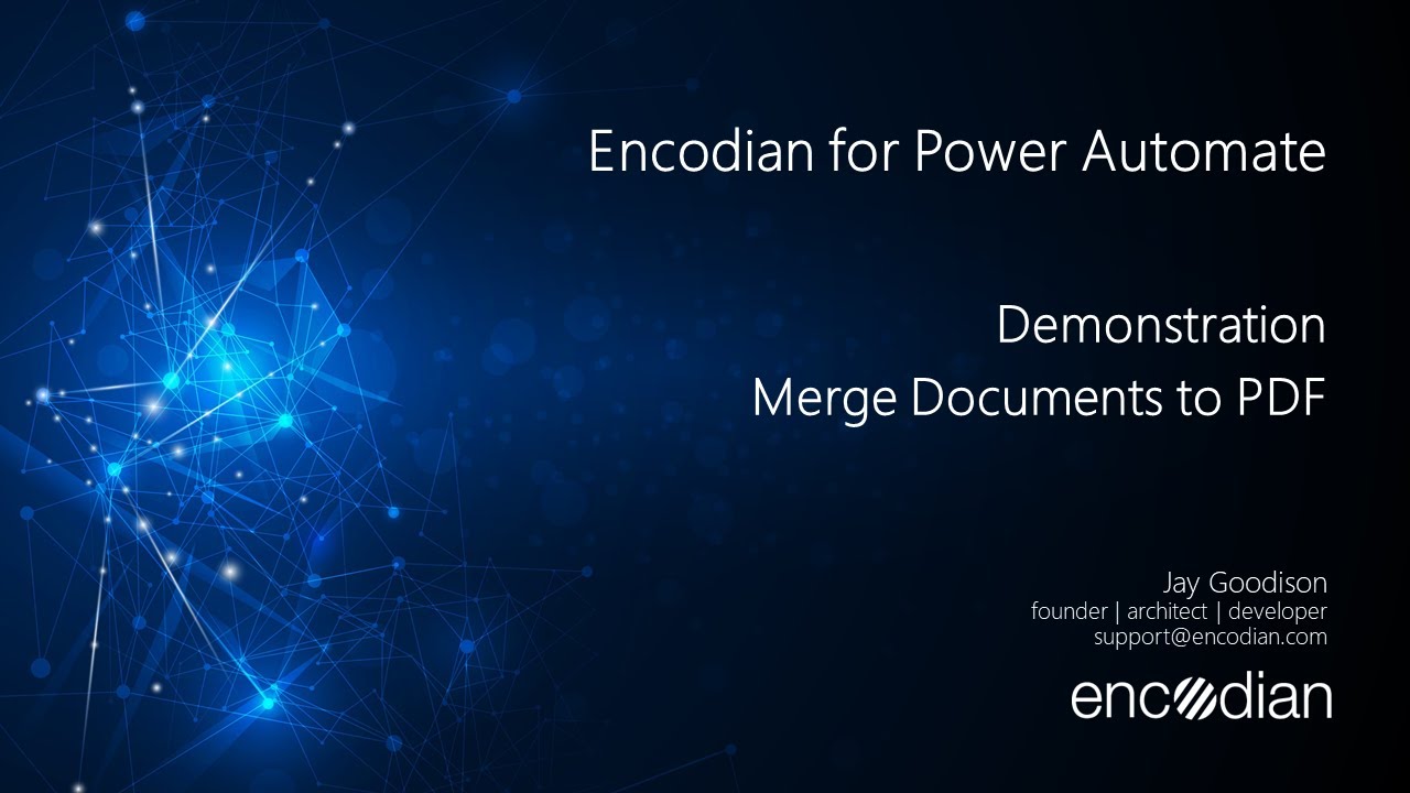 Merge Documents to PDF with Power Automate and Encodian - YouTube