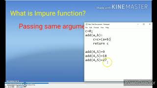 Pure and Impure function