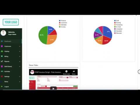 Change Template, Password ,dashboard widget in Invoice software system - PHPINVOICESCRIPT.COM