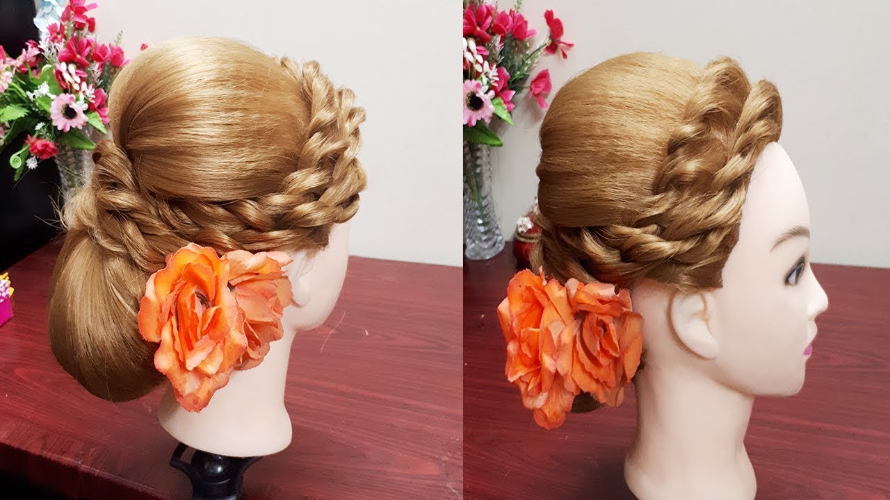 Bridal Bun Hairdo Step By Step Hair Tutorial Indian Bridal