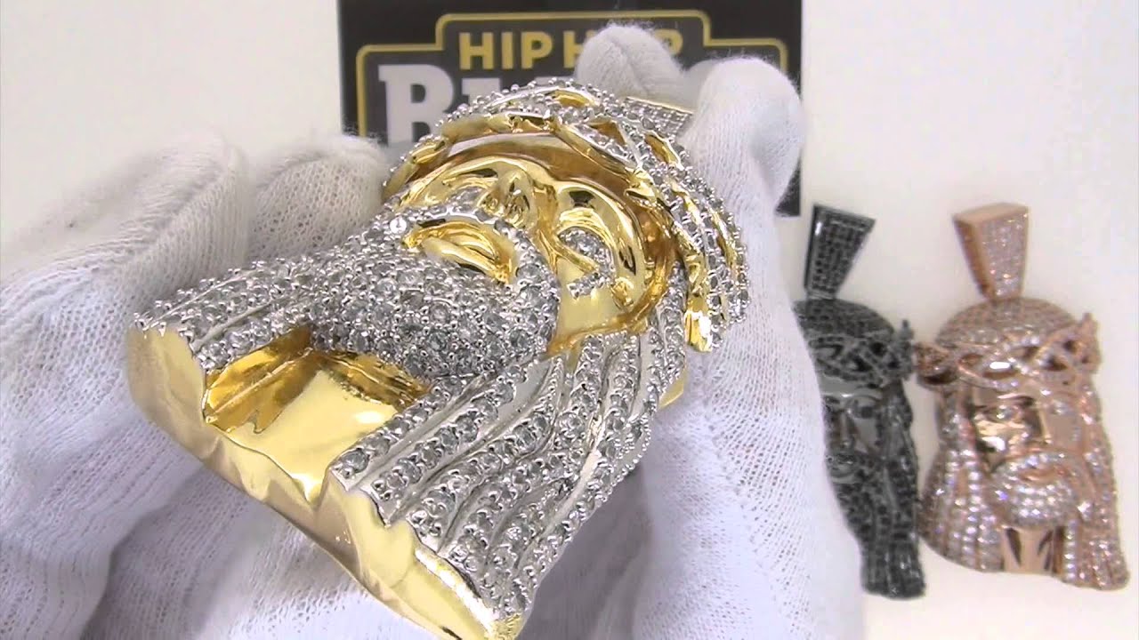 Gold Jesus Piece Pendant Large | Hand 