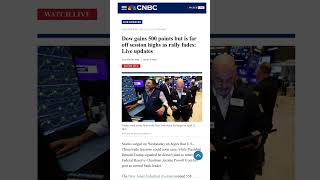 Dow gains 500 points