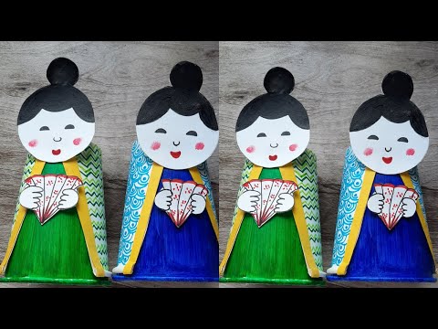 Simple Paper Craft Paper Cup Doll Easy Doll Making