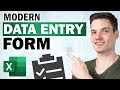 How to Create Modern Excel Data Entry Form - EASY & NO VBA