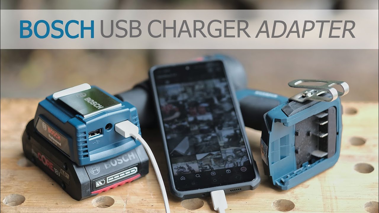 adapter เปลี่ยนแบตเตอรี่เครื่องมือช่างเป็น power bank, BOSCH GAA18V