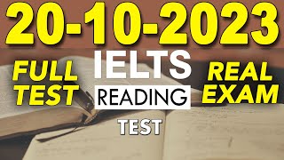 IELTS READING PRACTICE TEST 2023 WITH ANSWER | 20.10.2023