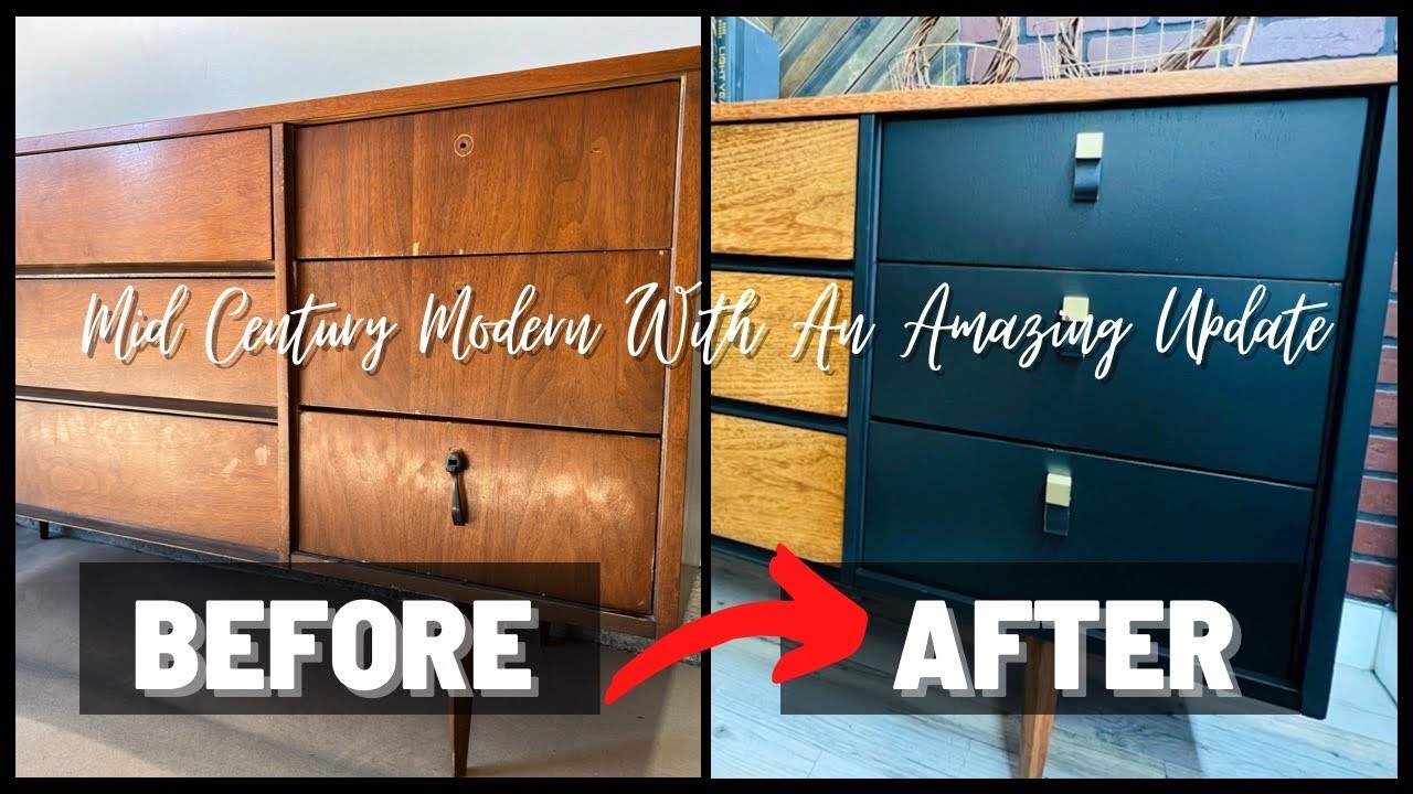 HOW TO turn TRASH into TREASURE || AMAZING Mid Century Modern DRESSER