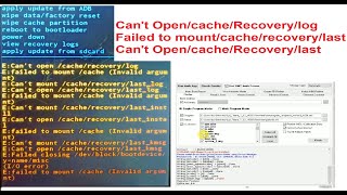 Cant Open /cache /Recovery/log Cant Open/cache/Recovery/last problem