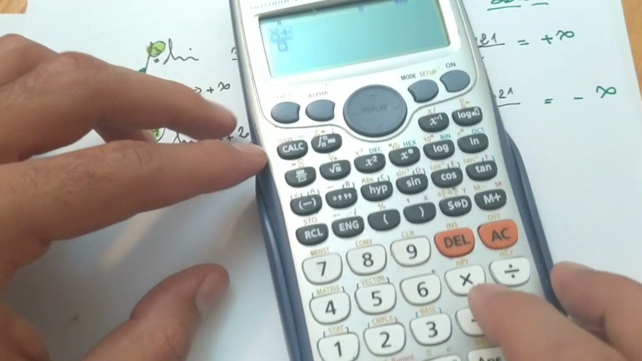 كيفية حساب النهايات بالٱلة الحاسبة كازيو casio