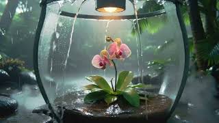 🔴 LIVE | 🌸 Rain Terrarium Orchid | Lofi Hip Hop | Jungle Ambience #fyp  #viral #lofi #hiphop 🌸 screenshot 5
