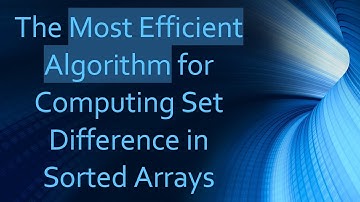 The Most Efficient Algorithm for Computing Set Difference in Sorted Arrays