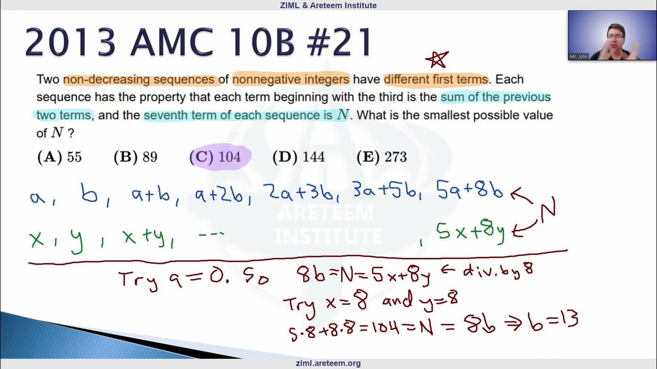 Fall 2022 AMC 10/12 Practice Problems (part 8) Thursday Tidbit YouTube