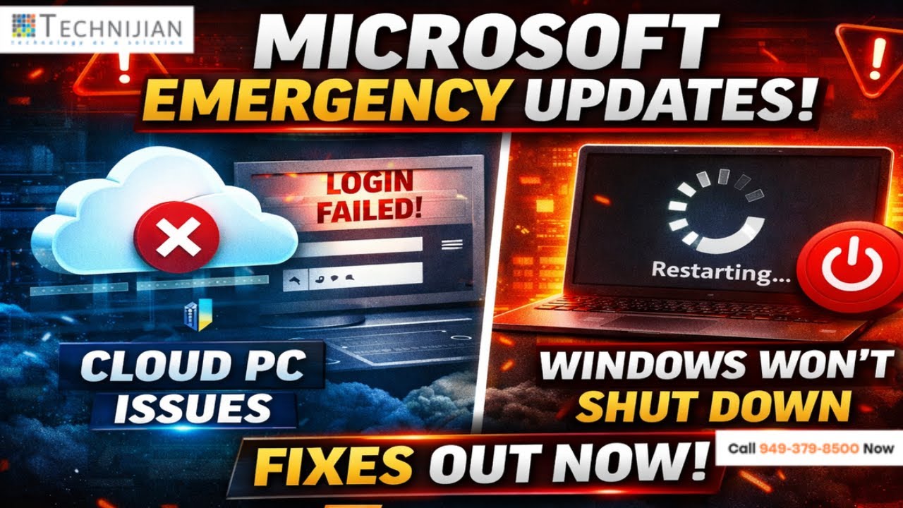 Microsoft Emergency Windows Updates Fix Critical Shutdown & Cloud PC ...