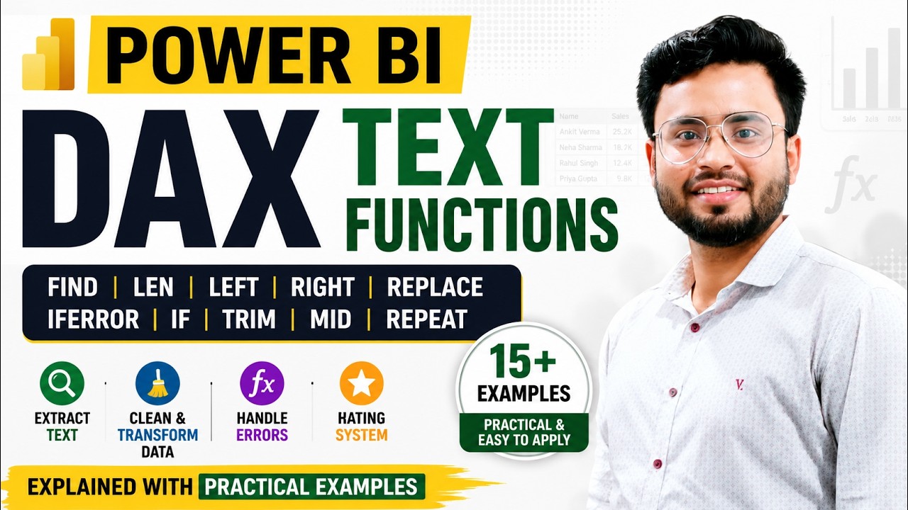 Power BI DAX Text Functions Complete Tutorial | FIND, REPLACE, IF ...