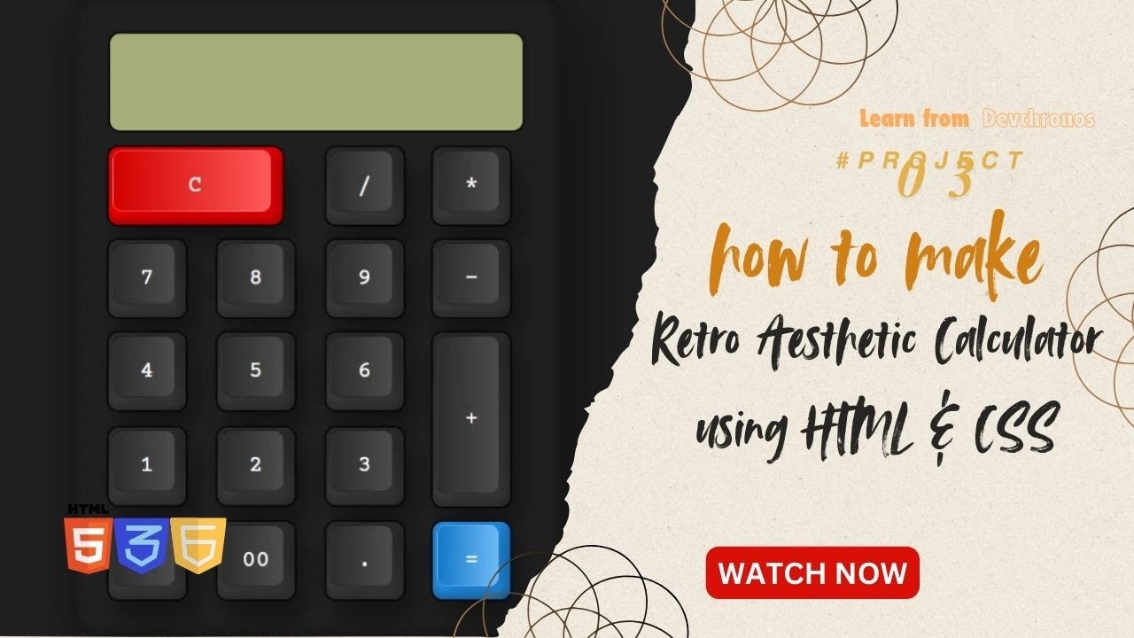 Retro Aesthetic Calculator — Vintage UI with HTML & CSS - YouTube