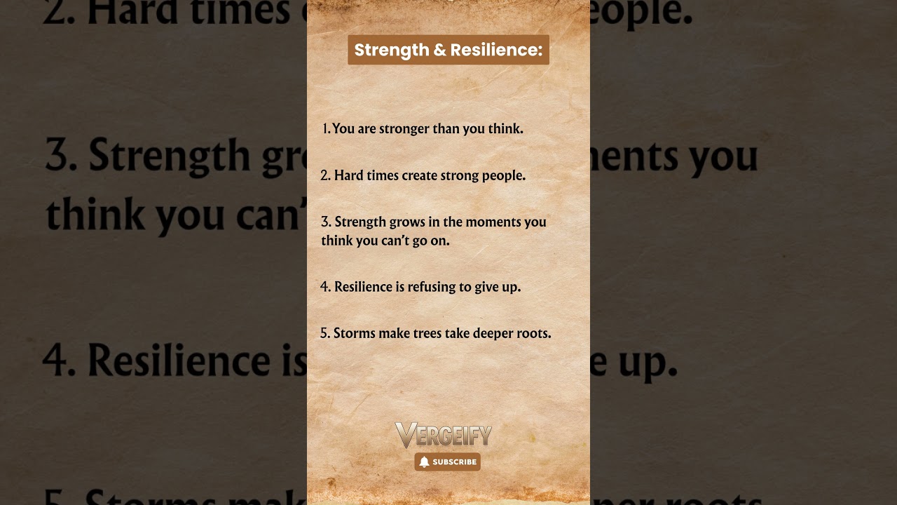 Strength & Resilience 