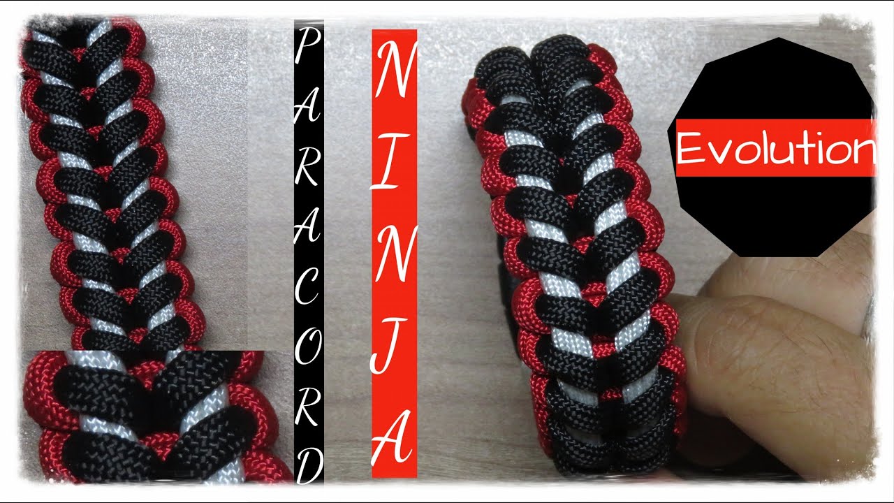 Pulsera Paracord Color Rojo y Celest