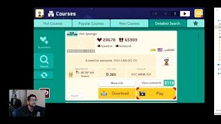 Hot Sponge Playthrough Ryukhar's level!! - SMM2