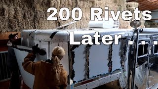 Replacing the sheet Metal on the Trailer   Trashed Trailer Rebuild Video #6
