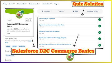 Salesforce D2C Commerce Basics | Salesforce Trailhead | Quiz Solution