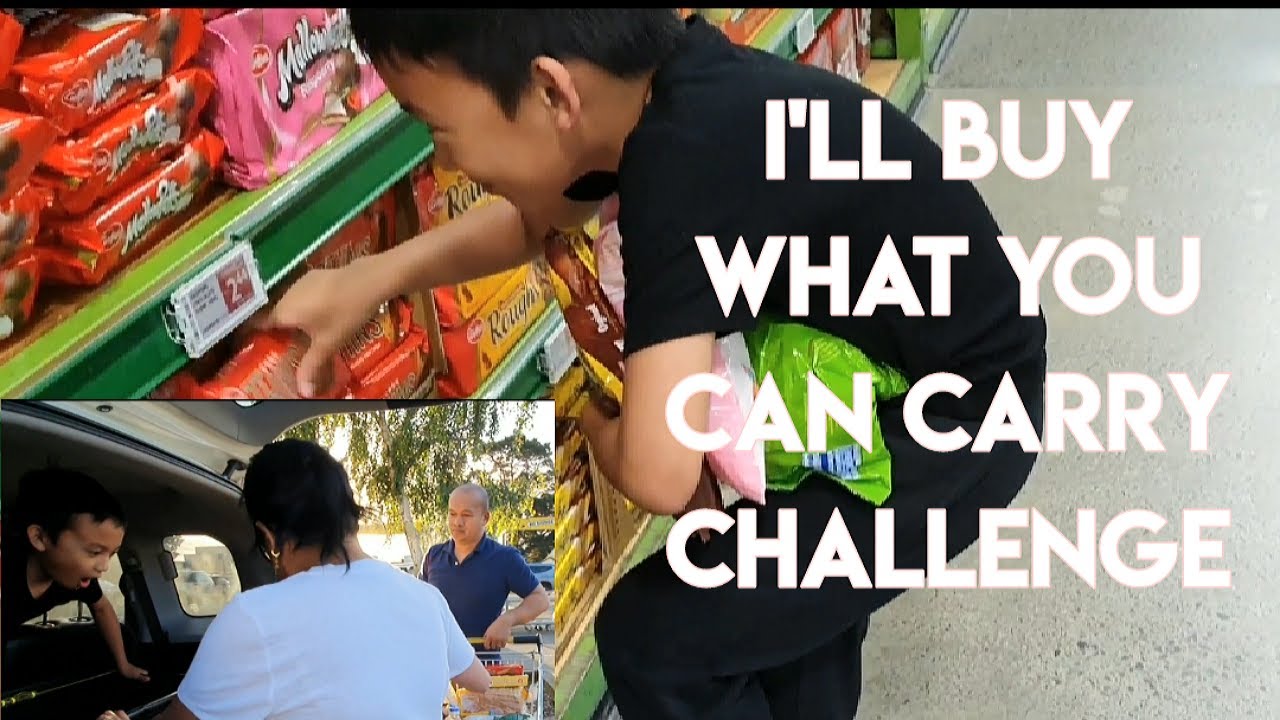 I'LL BUY WHAT YOU CAN CARRY CHALLENGE ACCEPTED BY MY KIDS | Rubyang JCB