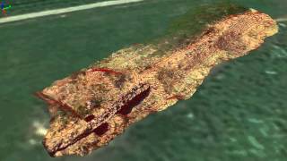Ancient Mycenaean water management system - textured 3d model of section 1