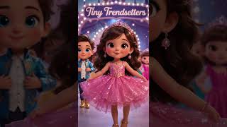 “Adorable cartoon-style kids fashion show /