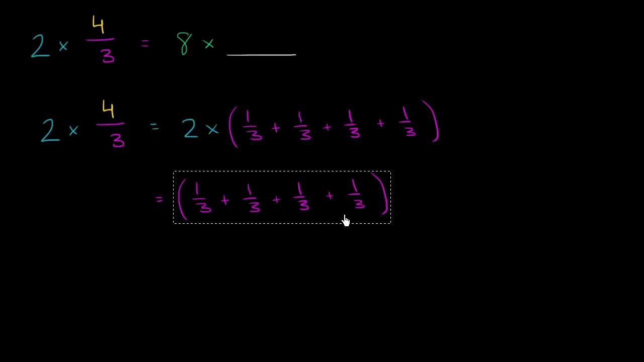 等値の分数と整数のかけ算問題 ビデオ 整数と分数のかけ算