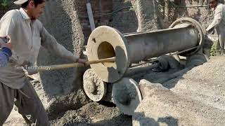 Cement Pipe Crafting Process | Cement Pipes Manufacturing Process #Cementprojects