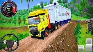 Impossible Road Driving Big Container 🚛 | Extreme Offroad Challenge | BUSSID Gameplay Android  screenshot 2