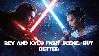 Rey and Kylo Ren Fight Scene | The Rise of Skywalker - Rescored