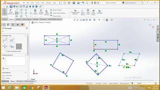 Rectangle command detail in solidworks and some tips Tutorial # 7