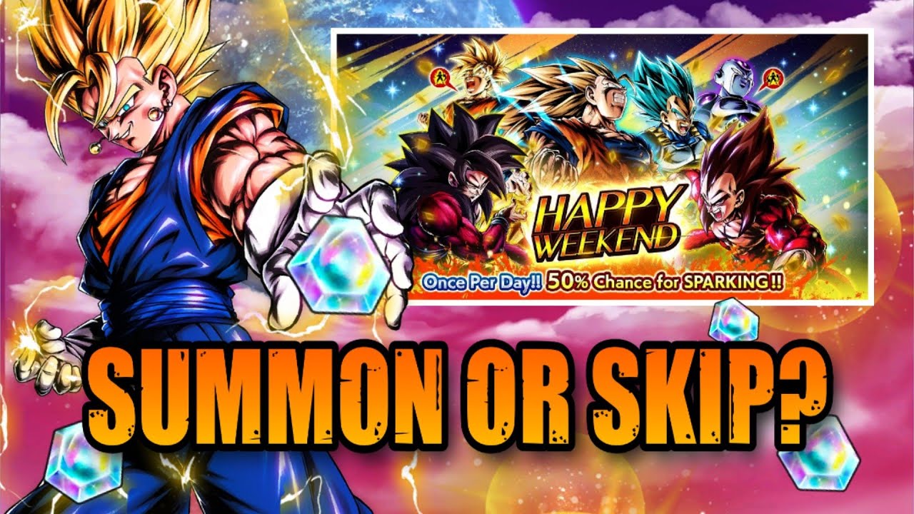 Dragon Ball Legends - [50% SP Drop Rate! HAPPY WEEKEND Is Live!] Take  advantage of the 50% SPARKING drop rate in this weekend-only Summon! HAPPY  WEEKEND features a power-packed lineup that even