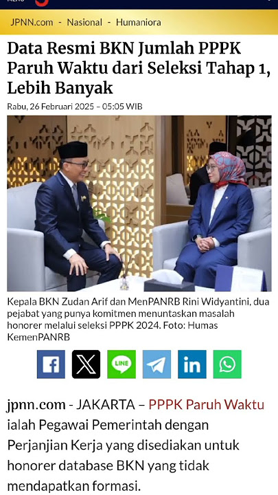 Data Resmi BKN Jumlah PPPK Paruh Waktu dari Seleksi Tahap 1, Lebih Banyak