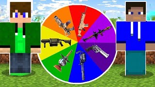 Minecraft epická RULETA #3 Kdo si vylosuje lepší zbraň ten VYHRÁVÁ! Tyhle zbraně jsou až moc OP! 🔫