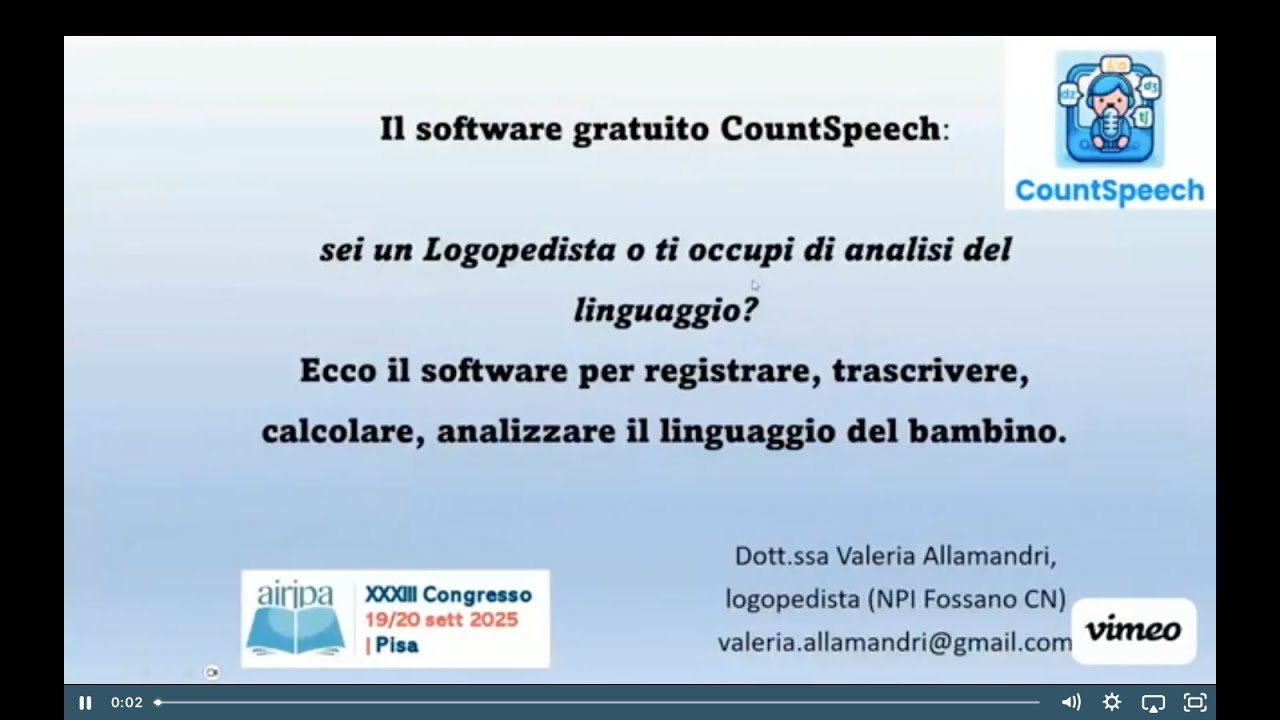 Il software gratuito CountSpeech: sei un logopedista o ti occupi di analisi del linguaggio? ......