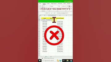 "Easily Convert Numbers to Date Format in Excel | Excel Tricks" #shortsfeed #exceltips #exceltricks