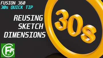 Fusion 360 Quick Tip - Reusing sketch dimensions.