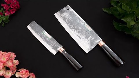 DAO PHÚC SEN, CẶP DAO CHẶT GÀ VÀ THÁI CÁN GỖ MUN CỰC BỀN, CỰC SẮC _ HÀNG CHUẨN  CỦA HTX DAO PHÚC SEN