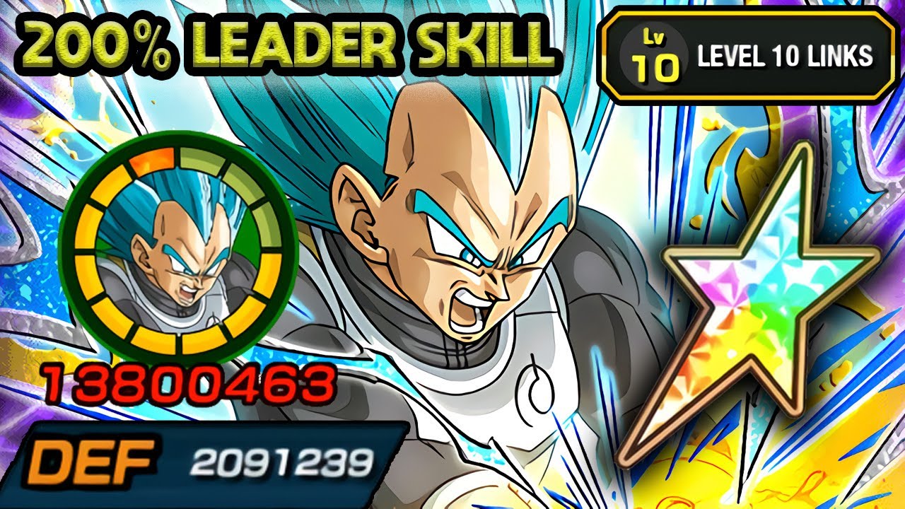 200% LEADER SKILL! 100% TEQ SSB VEGETA LEVEL 10 LINKS! Dragon Ball Z Dokkan Battle