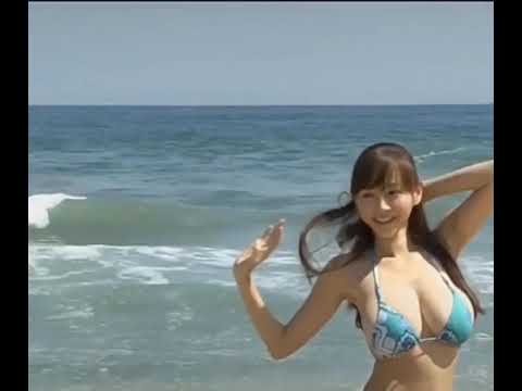 Cute Japanese girls at the beach, nice big boobs