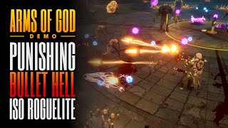 brutal bullet hell roguelite that you can customise your weapons