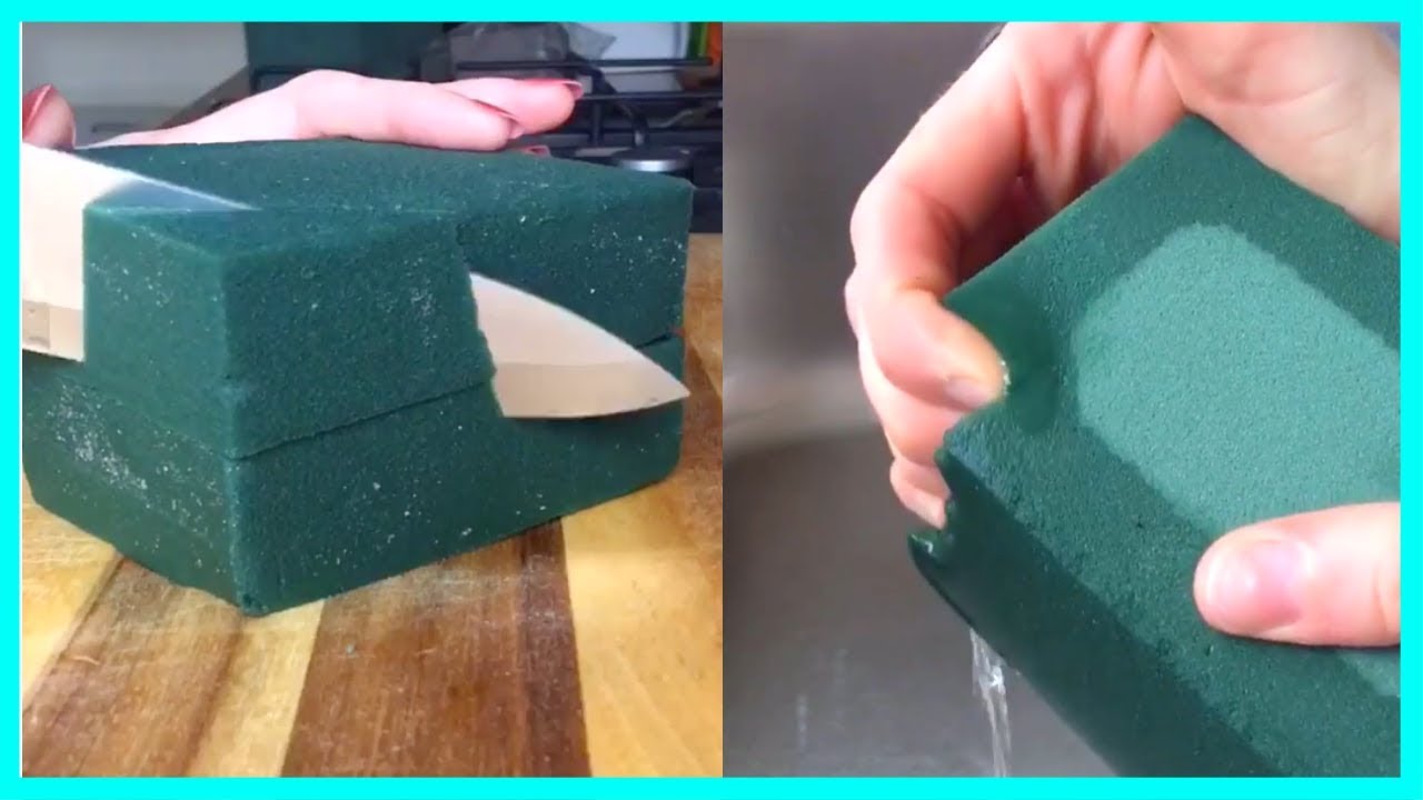 Floral Foam Soaked Crushing ASMR Compilation Video 31 YouTube