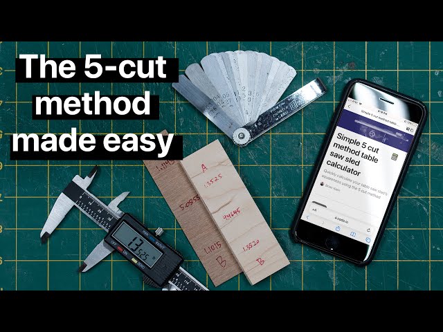 Make an Ultra-Square Crosscut Sled (5 Cut Method Calculator Included)