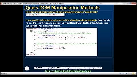 jQuery DOM manipulation methods