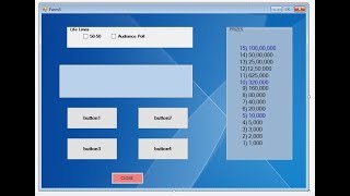 Create Quiz Game (KBC GAME ) C# windows form screenshot 2