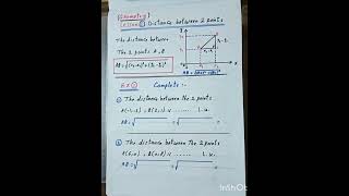 3 prep. Geometry (1). Distance between 2 points